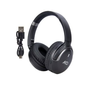 خرید هدفون بلوتوثی آکو مدل AH-550 | اتصال دوگانه بلوتوث و AUX، شارژ Type-C، مناسب تماس و موسیقی