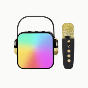 خرید اسپیکر قابل حمل مدل ZX-03 کارائوکه | همراه با میکروفون بی‌سیم، بلوتوث، فلش، رم و نور LED | مناسب مهمانی و تمرین خوانندگی